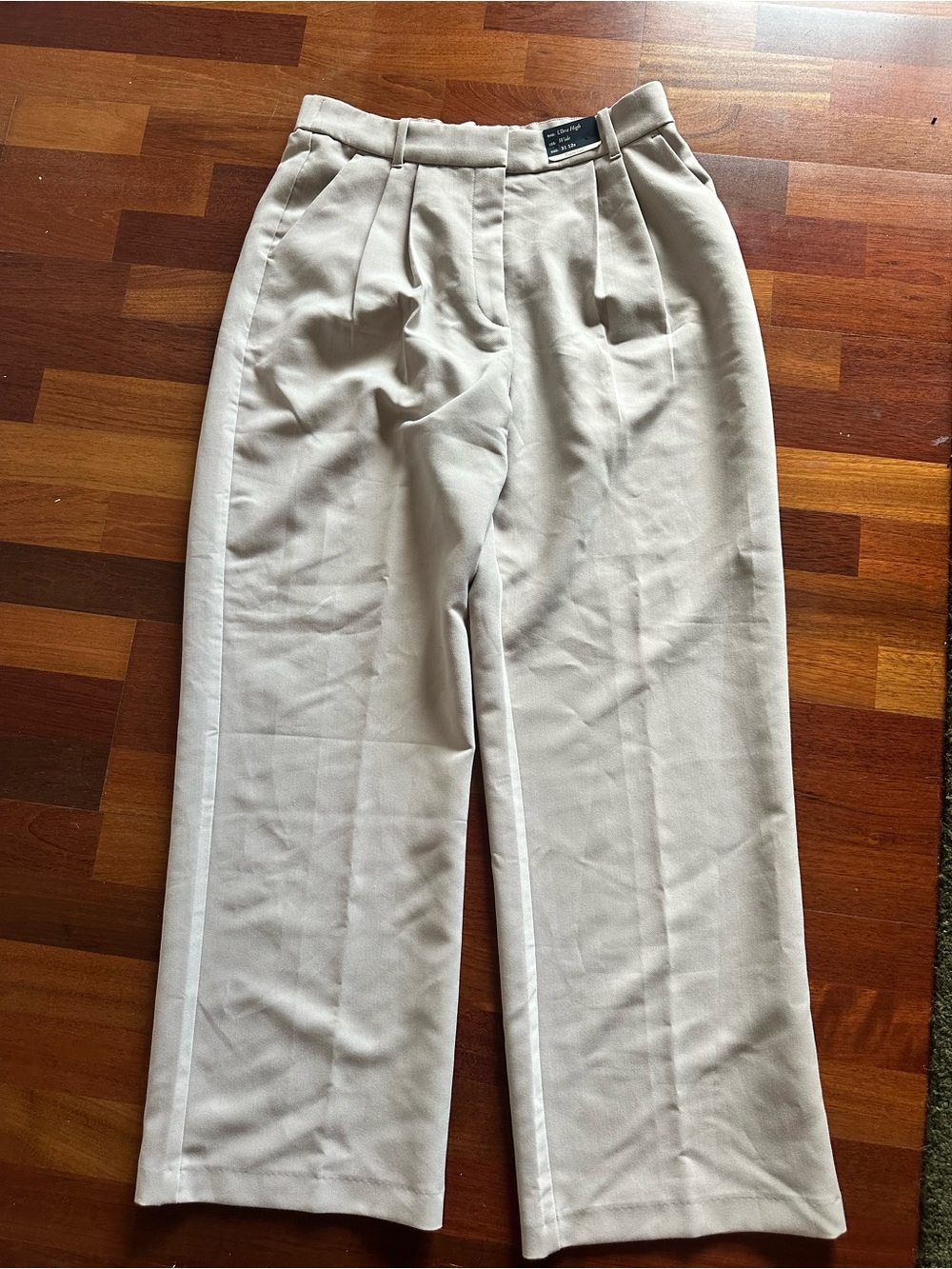 Curve Love A&F Sloane Tailored Wide Leg Pant